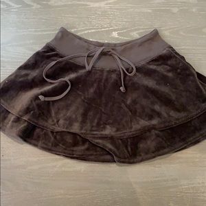 Juicy couture gray velvet tiered skirt size P